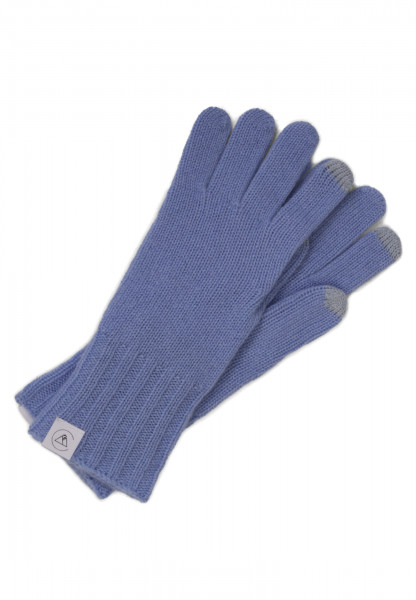 Kaschmir Handschuhe Touchscreen tauglich hellblau