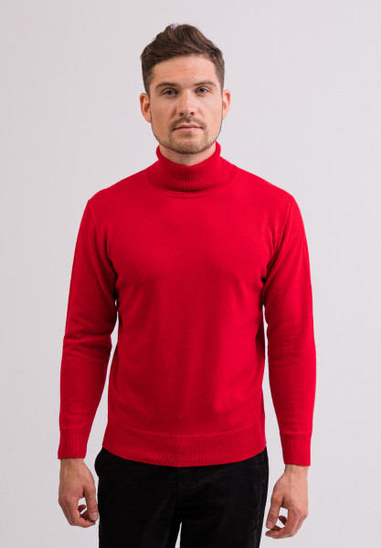 Kaschmir Rollkragen Pullover rot