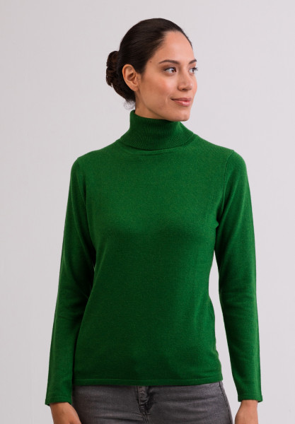 Kaschmir Rollkragen Pullover grün